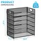 Marbrasse Mesh Desk Organiser Tray, 6 Tier Letter Tray Organiser with Hander,Office Trays Desk Organiser Accessories, Paper Tray Organiser for A4 File Holder - Black